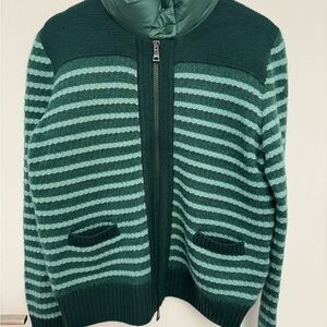 Moncler cardigan tricot wool goose down jacket size L